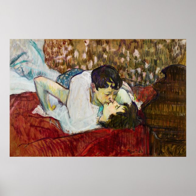 Poster Henri de Toulouse-Lautrec: The Kiss (Frente)