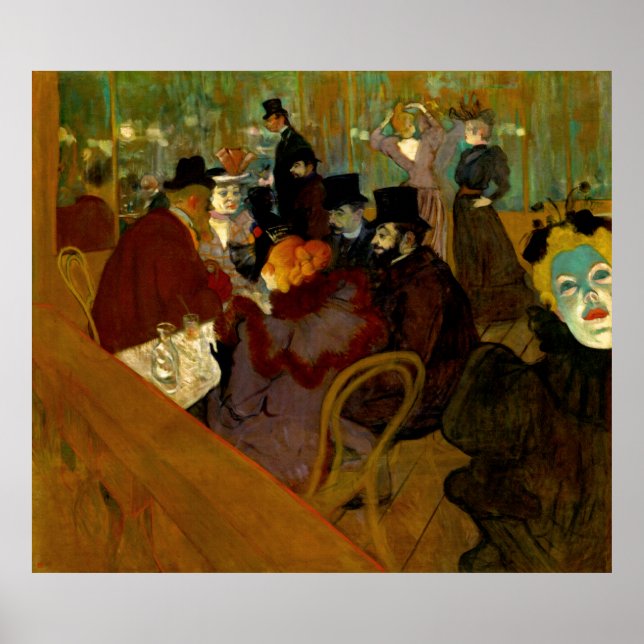 Pôster Henri de Touolouse-Lautrec - Moulin-Rouge (Frente)