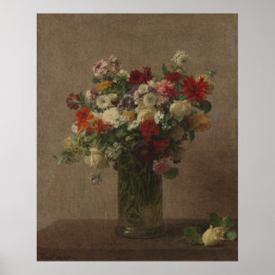 Poster Henri Fantin-Latour Vintage Flowers da Normandia