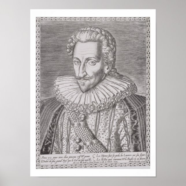 Poster Henri IV (1553-1610) como Rei de Navarra, 1589 (en (Frente)