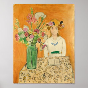 Poster Henri Matisse - Menina de Branco com um Buquê - 19