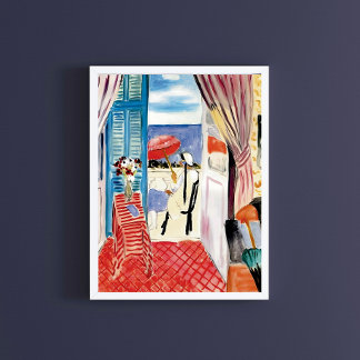 Pôster Henri Matisse Woman With A Red Umbrella, Colorful