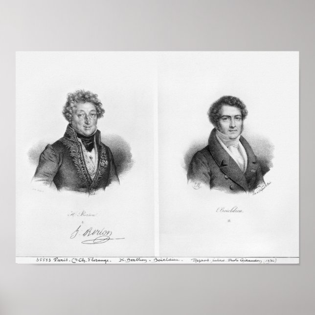 Pôster Henri Montan Berton e Francois Adrien (Frente)