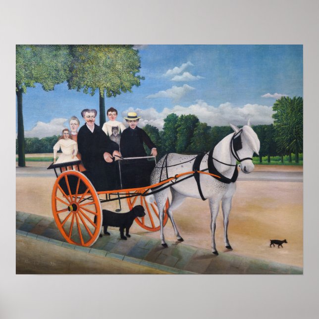 Poster Henri Rousseau - A Carroça do pai Junier (Frente)