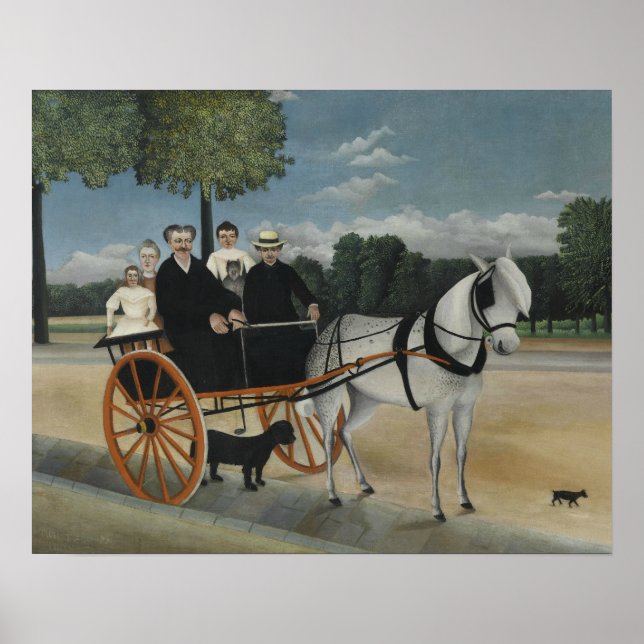Poster Henri Rousseau - A Carruagem de Fr. Junier (Frente)