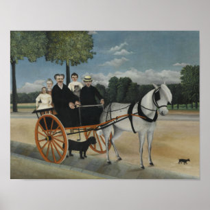 Poster Henri Rousseau - a carruagem do quadro Junier