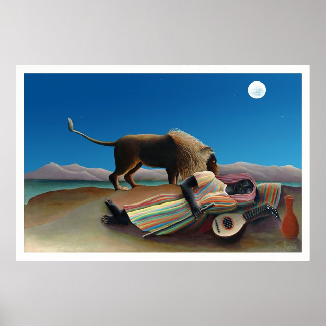 Poster Henri Rousseau - A Cigana Adormecida (Frente)