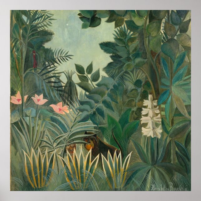 Poster Henri Rousseau, A Selva Equatorial (Frente)