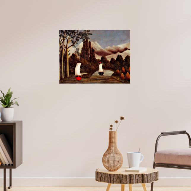 Poster Henri Rousseau art: Os Bancos da Oise (Sala de Estar 3)