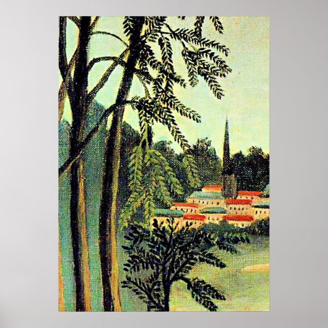 Poster Henri Rousseau art, View de Nuvem Santo (Frente)