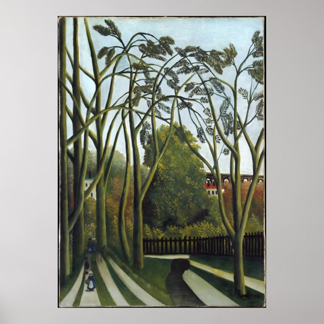 Poster Henri Rousseau - Encontro na Floresta (Frente)
