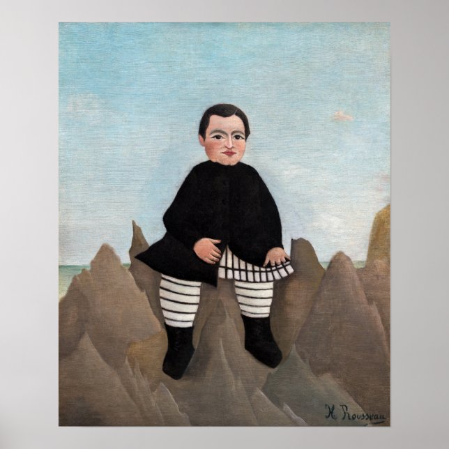 Poster Henri Rousseau - Menino nas Rochas (Frente)