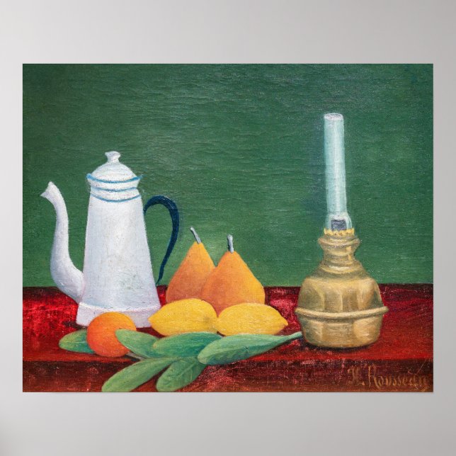 Poster Henri Rousseau - Natureza Morta com Cafeteira (Frente)