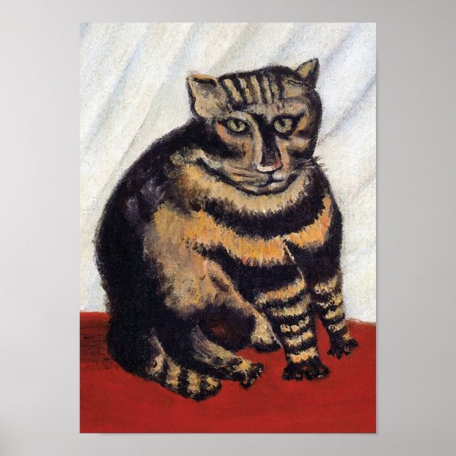 Pôster Henri Rousseau - O Gato Tigre ( Le Chat Tigre ) (Frente)