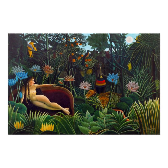 Pôster Henri Rousseau O sonho de 1910 (Le Rêve) CC1146 (Frente)