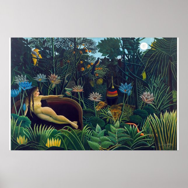 Poster Henri Rousseau - O Sonho / Le Reve (Frente)