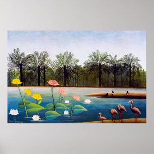 Poster Henri Rousseau - Os Flamingos