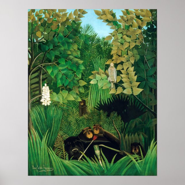 Poster Henri Rousseau - Os Jesters Feliz (Frente)
