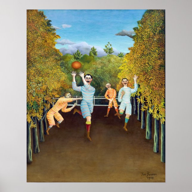 Poster Henri Rousseau - Os Jogadores De Futebol (Frente)
