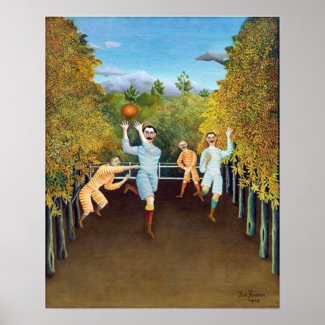 Poster Henri Rousseau - Os Jogadores de Futebol (Frente)