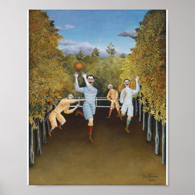 Poster Henri Rousseau - Os Jogadores De Futebol (Frente)