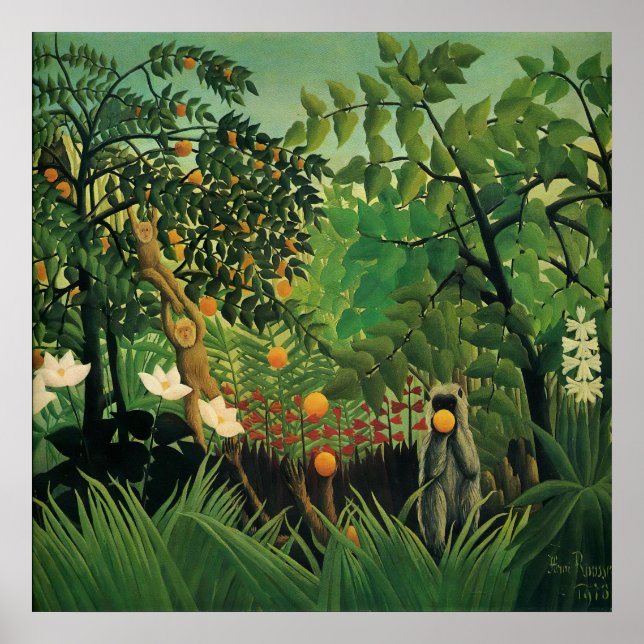 Poster Henri Rousseau - Paisagem Exótica (Frente)