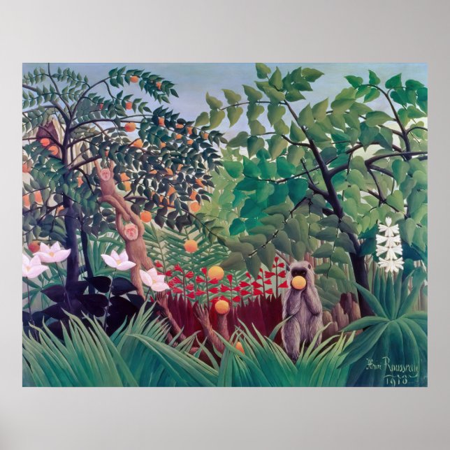 Poster Henri Rousseau - Paisagem Exótica (Frente)