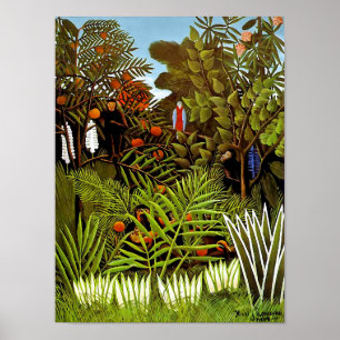 Poster Henri Rousseau - Paisagem Exótica Arte Selva