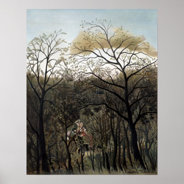 Poster Henri Rousseau Rendezvous na Floresta (Frente)