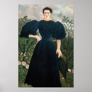 Poster Henri Rousseau - Retrato da Madame M.