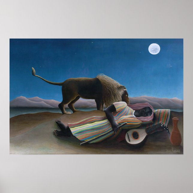 Poster Henri Rousseau - The Sleeping Gypsy (Frente)