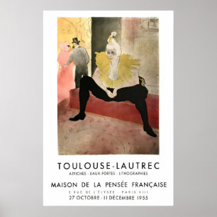 Poster Henri Toulouse Lautrec 1955 CARTAZ IMPRESSO A5-A1