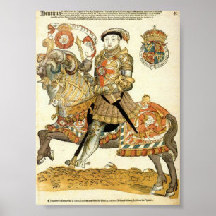 Pôster Henrique VIII de Inglaterra em Horseback