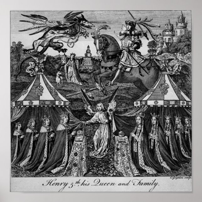 Poster Henry 5, sua Rainha e Família (Frente)