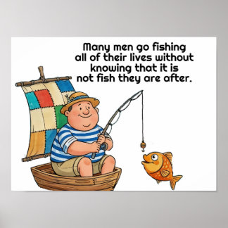 Poster Henry David Thoreau on Fishing