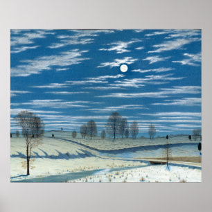 Poster Henry Farrer Winter Scense em Lua