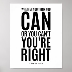 Poster Henry Ford Cotação Inspirativa