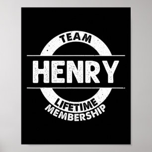Poster Henry Gift Funny Surname Family Tree Birthday Reun