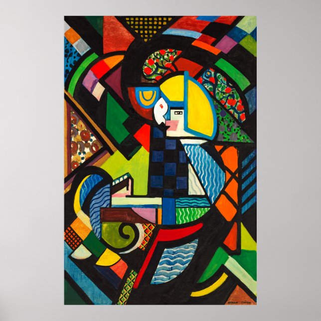 Poster Henry Lyman Sačien 'Filha em um Rocker (Frente)