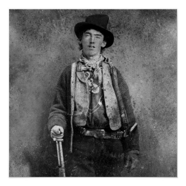 Pôster Henry McCarty, Billy the Outlaw Kid do Velho Oeste (Frente)