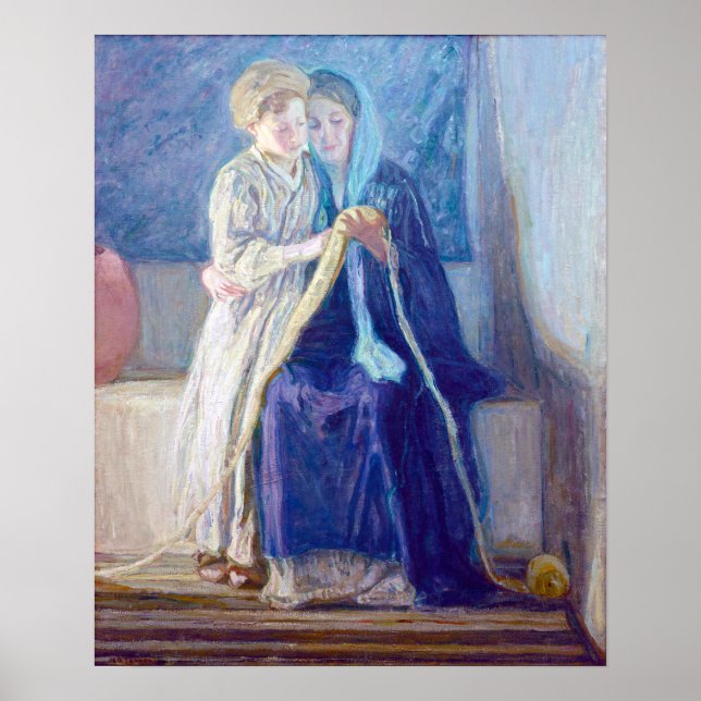 Pôster Henry Ossawa Tanner Cristo e sua mãe estudando (Frente)