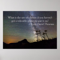 Henry Thoreau Citação Com Céu Noturno E Cosmos