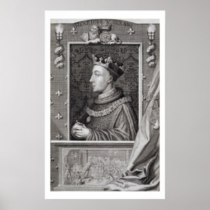 Poster Henry V (1387-1422), após uma pintura em Kensingt