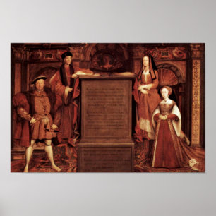 Poster Henry Vii, Elizabeth de York, Henry Viii e Jane