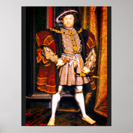 Poster Henry VIII Tudors História Rei Inglaterra seis Esp