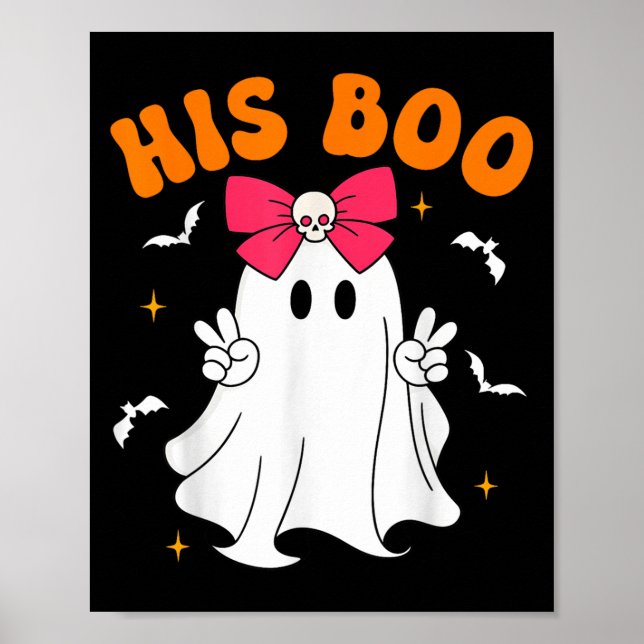 Poster Her Boo &amp; His Boo Funny Matching Halloween Cou (Frente)