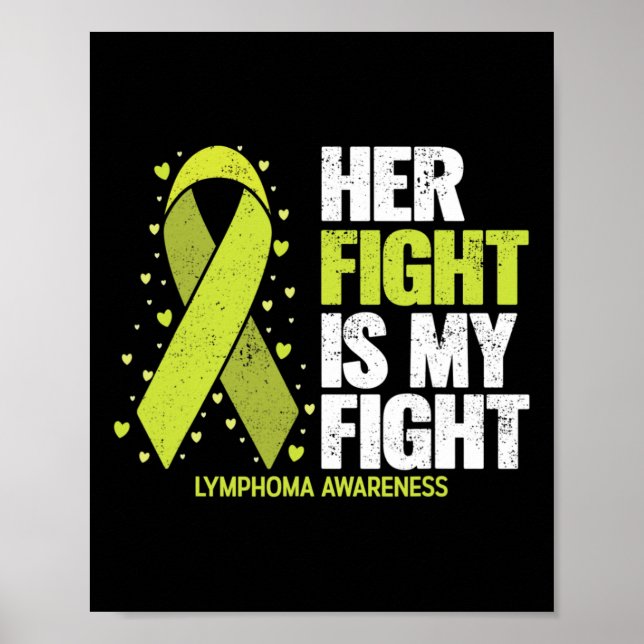 Poster Her Fight Is My Fight Blood Cancer Lymphoma Awaren (Frente)