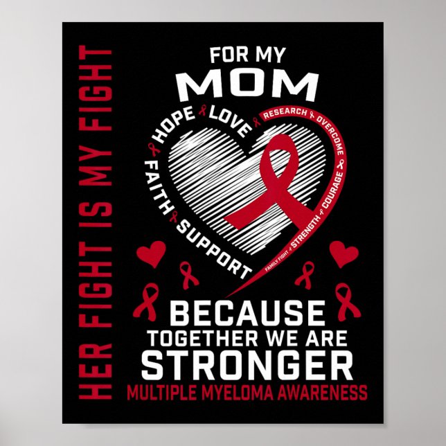 Poster Her Fight Is My Fight Mom Multiple Myeloma Awarene (Frente)