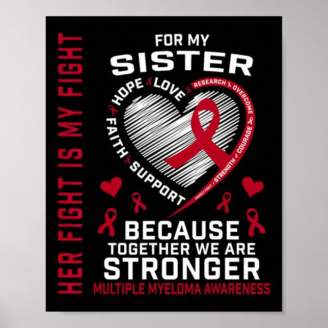 Poster Her Fight Is My Fight Sister Multiple Myeloma Awar (Frente)