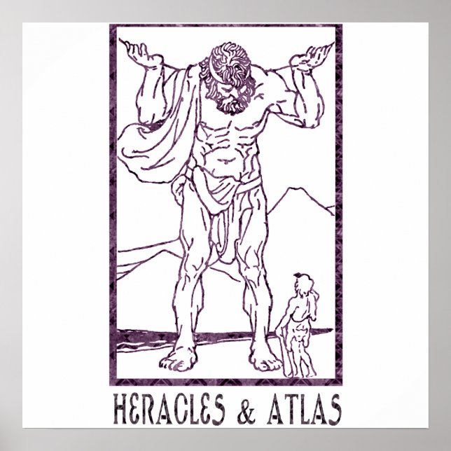 Poster Heráculos e Atlas (Frente)
